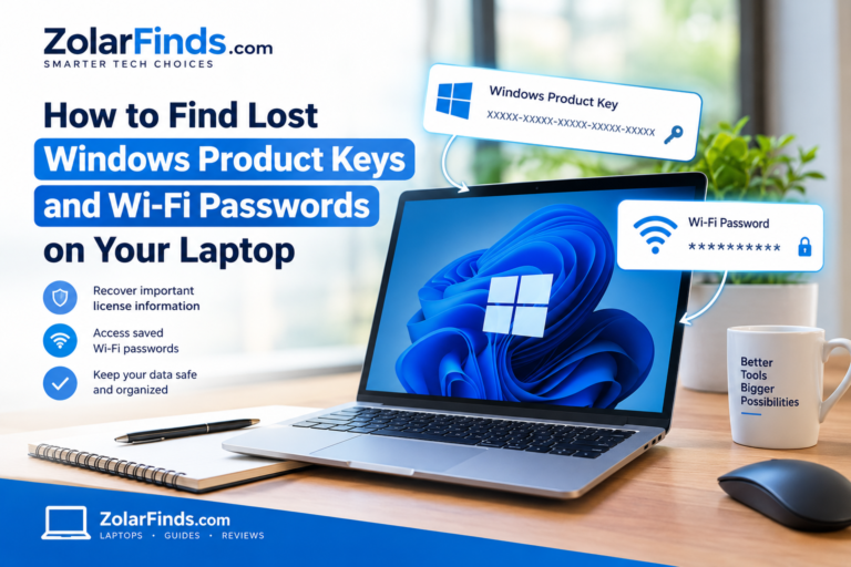 How to Find Lost Windows Product Keys and Saved Wi-Fi Passwords on Your Laptop