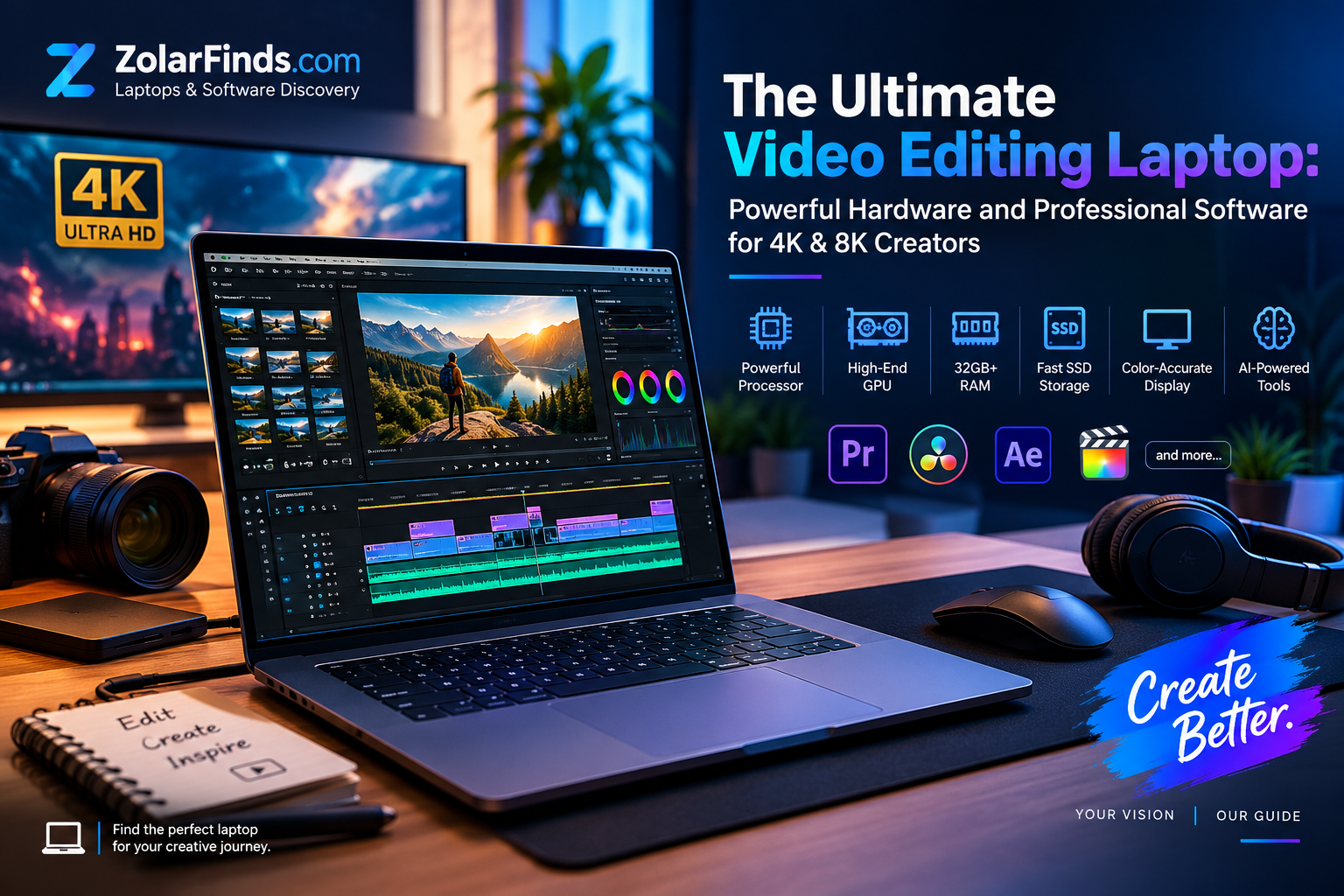 The Ultimate Video Editing Laptop: Powerful Hardware and Professional Software for 4K & 8K Creators